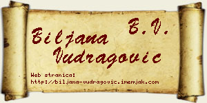 Biljana Vudragović vizit kartica